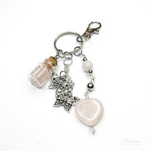SOULFUL NATURE Rose Quartz Butterfly Keychain